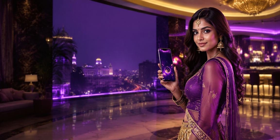 Teen Patti game in vibrant Bangalore setting with neon lighting