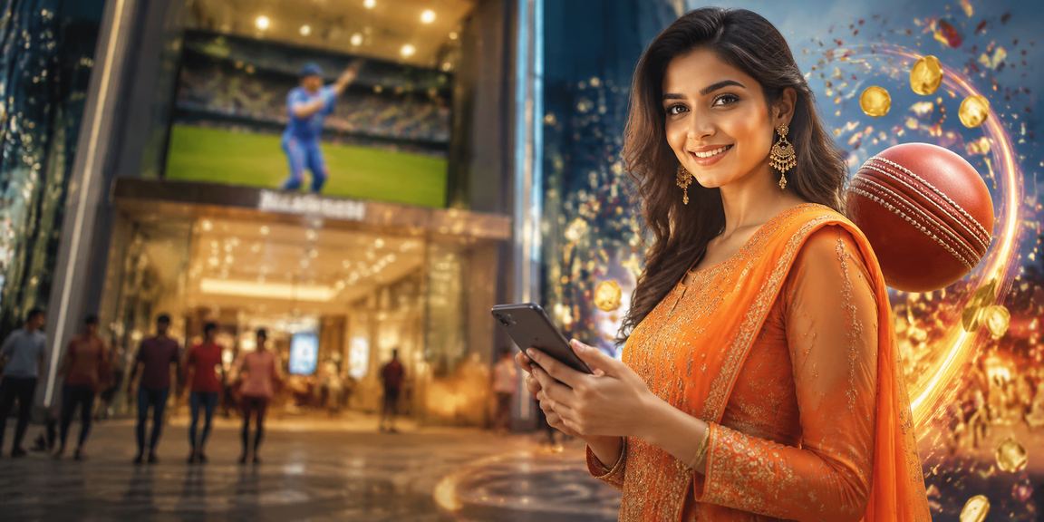 Player using mobile payment while watching cricket match in India
